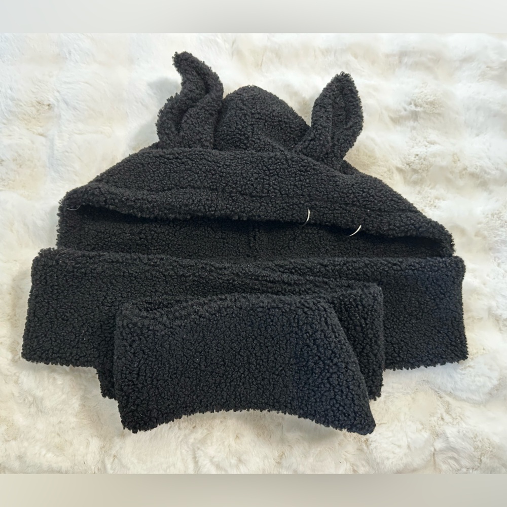 Fleece Head & Neck Warmer with Ears and Rings